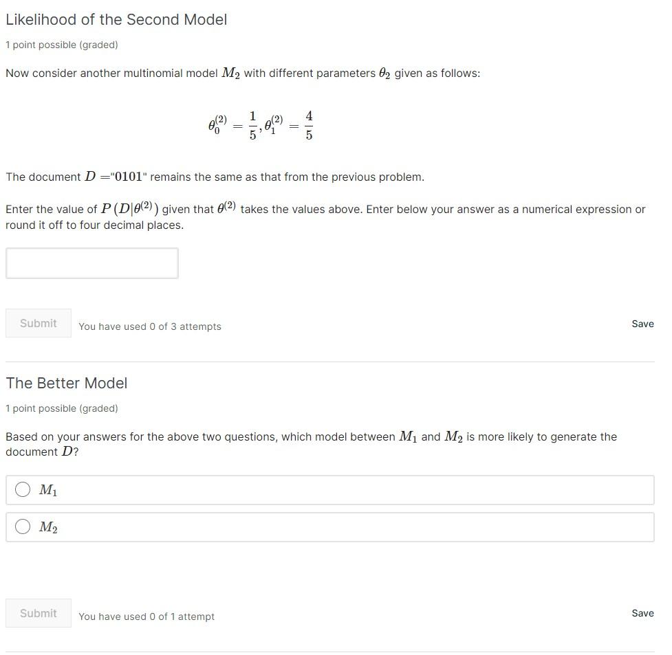 likelihood-of-the-first-model-1-point-possible-chegg