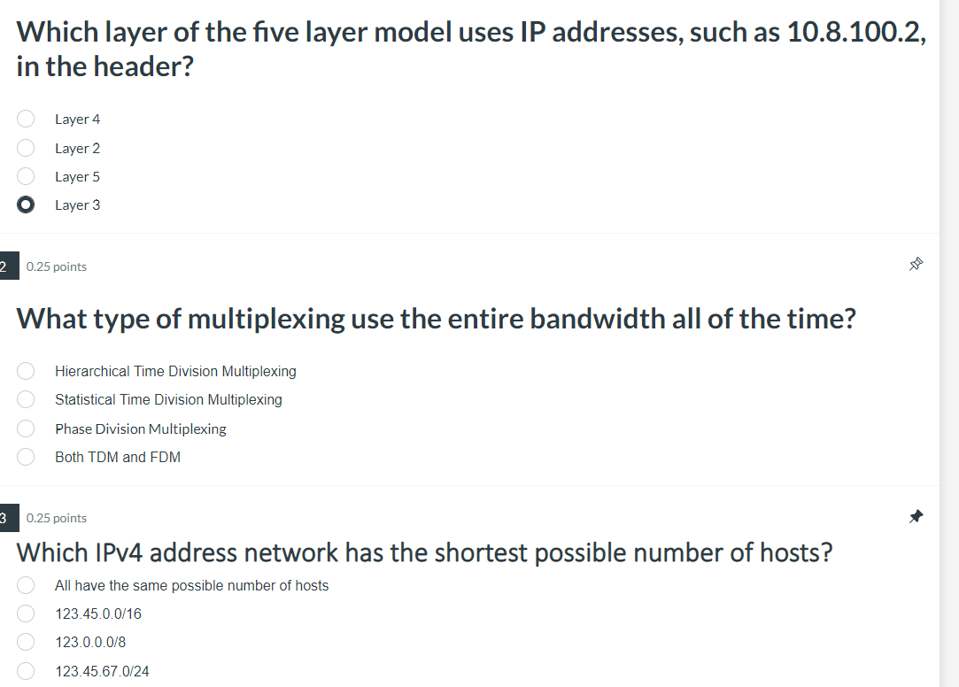 Solved Which layer of the five layer model uses IP | Chegg.com