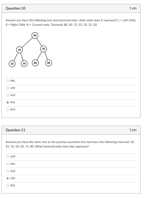 Assume you have the following tree and traversal | Chegg.com image.