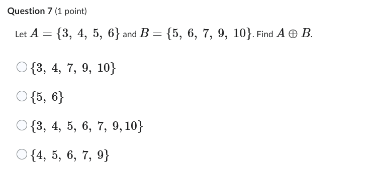 Solved Let A={3,4,5,6} And B={5,6,7,9,10}. Find A−B. | Chegg.com