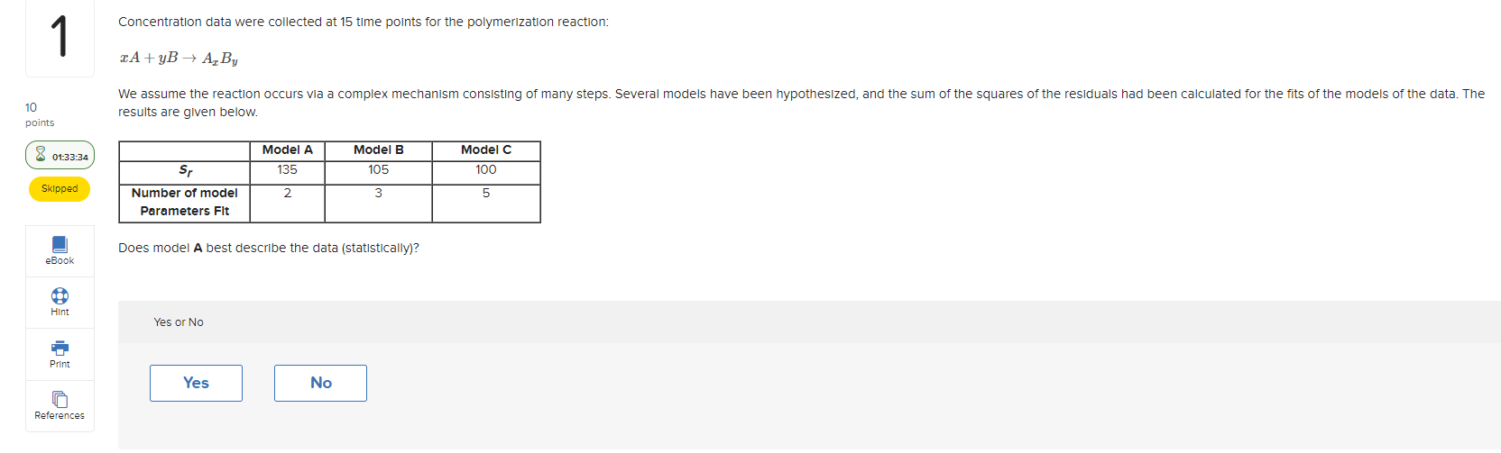 Solved Concentration data were collected at 15 time points | Chegg.com