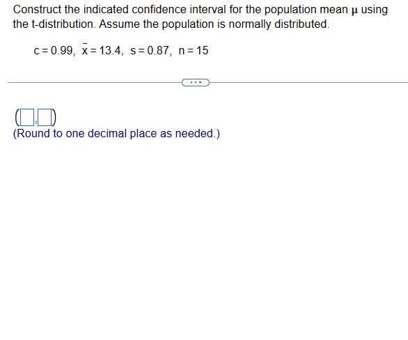 Solved Construct the indicated confidence interval for the | Chegg.com