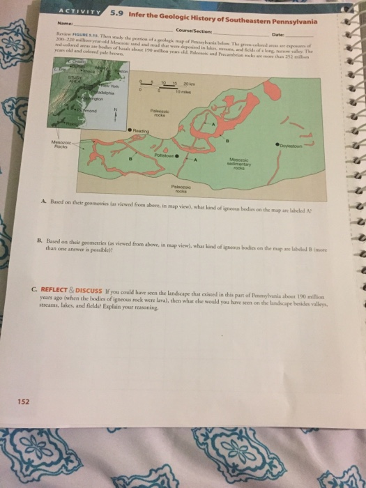 5.9 Infer the Geologic History of Southeastern