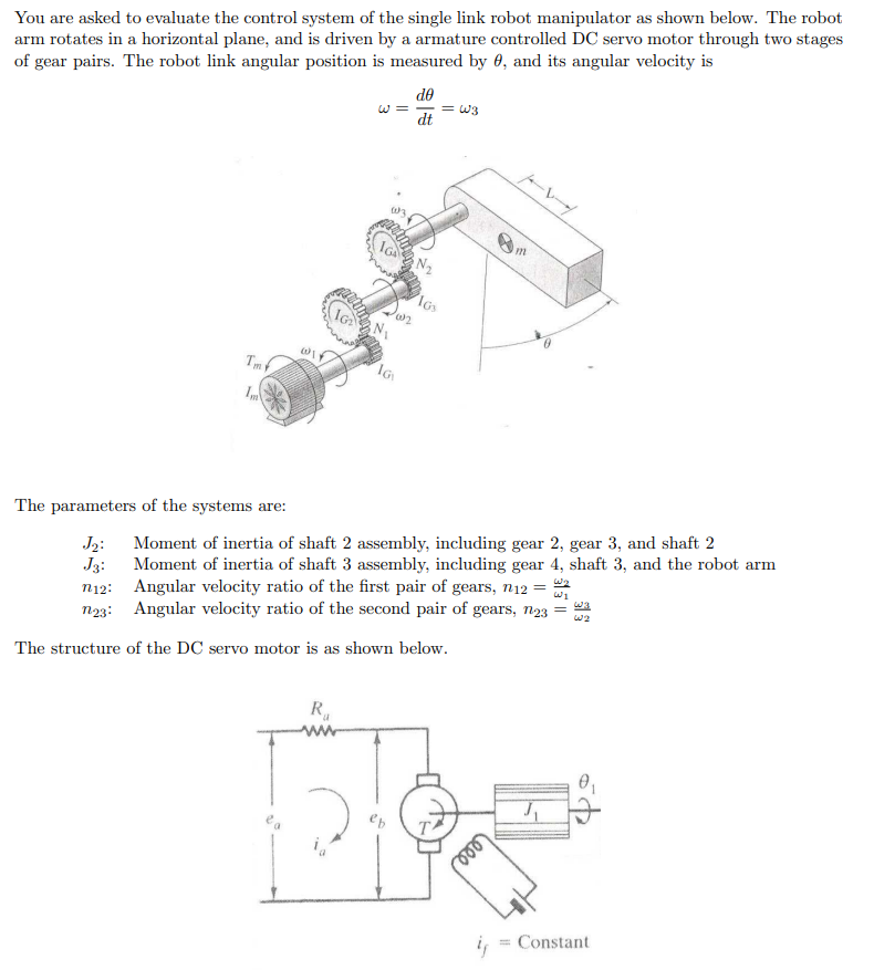 Solved You are asked to evaluate the control system of the | Chegg.com