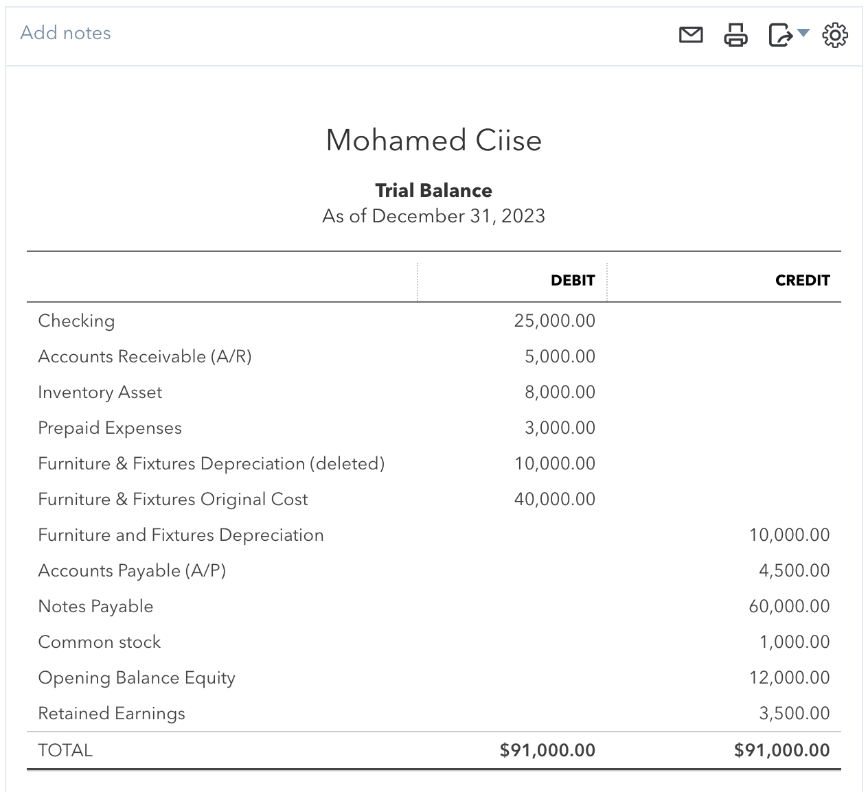opening balance equity account number