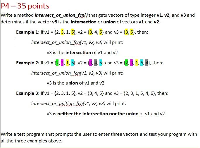 Solved P4-35 points Write a method intersect_or_union_fcn() | Chegg.com