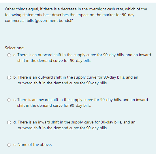 Solved Other things equal, if there is a decrease in the | Chegg.com