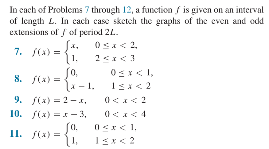 Solved In each of Problems 7 through 12, a function f is | Chegg.com