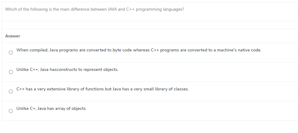 Solved Which of the following is the main difference between | Chegg.com