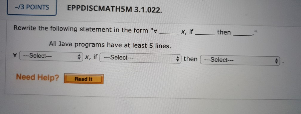 Solved -/3 POINTS EPPDISCMATH5M 3.1.022. Rewrite the | Chegg.com