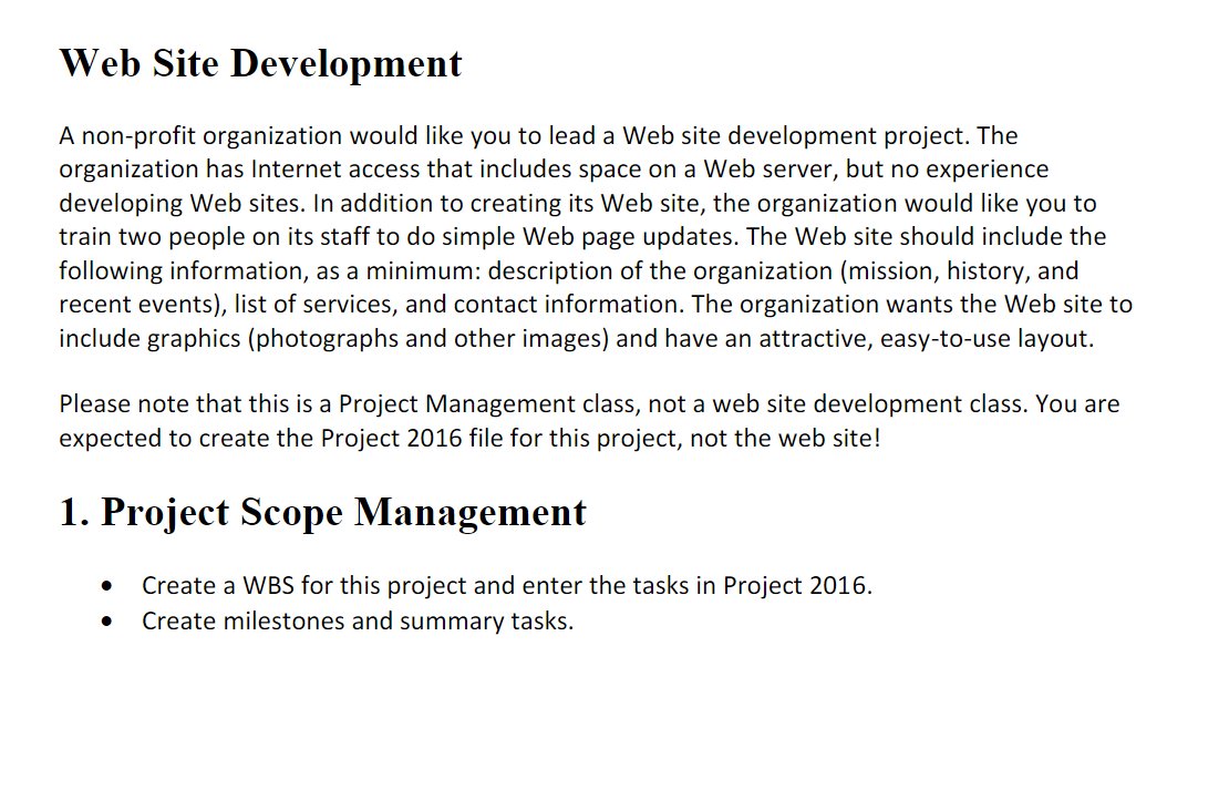 You Should use Microsoft Project Professional | Chegg.com