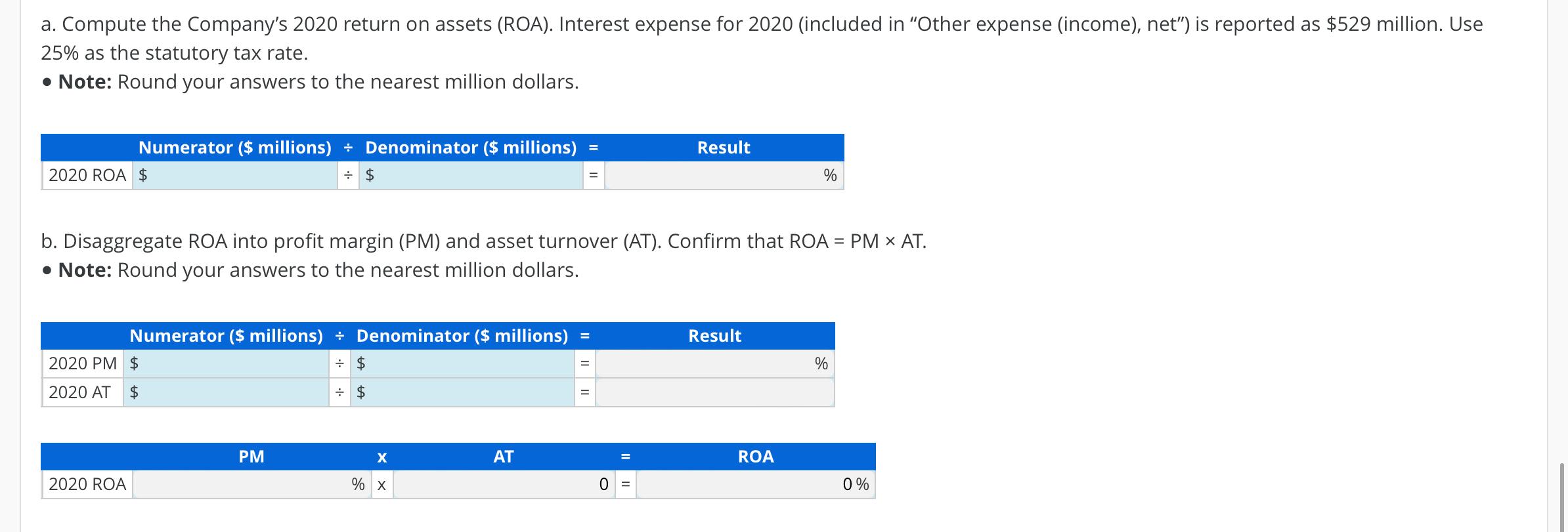 Solved Compute ROA, Profit Margin, and Asset Turnover Refer | Chegg.com