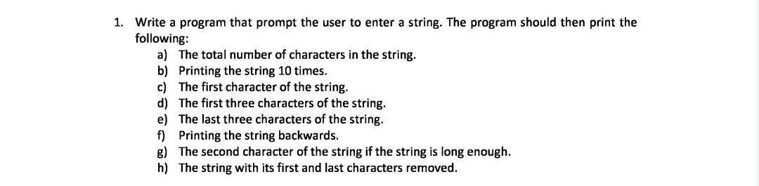Solved 1. Write a program that prompt the user to enter a | Chegg.com