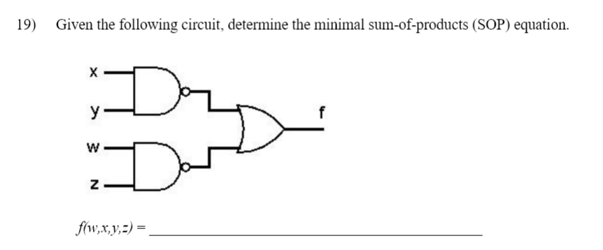 Solved 19) Given the following circuit, determine the | Chegg.com