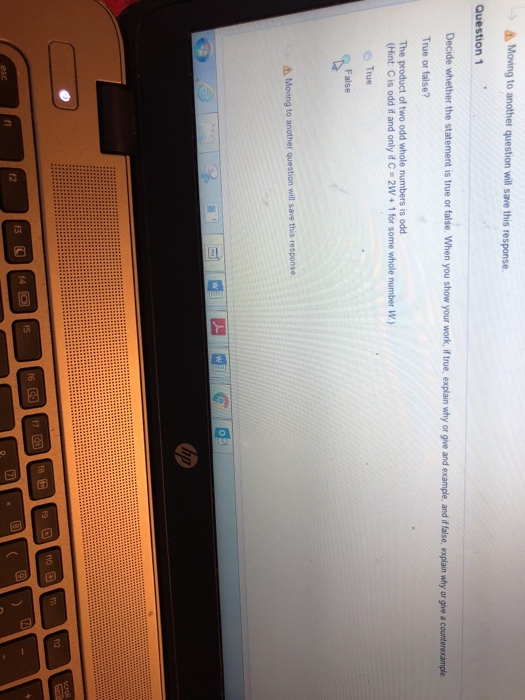 Solved Question 1 Decide whether the statement is true or | Chegg.com