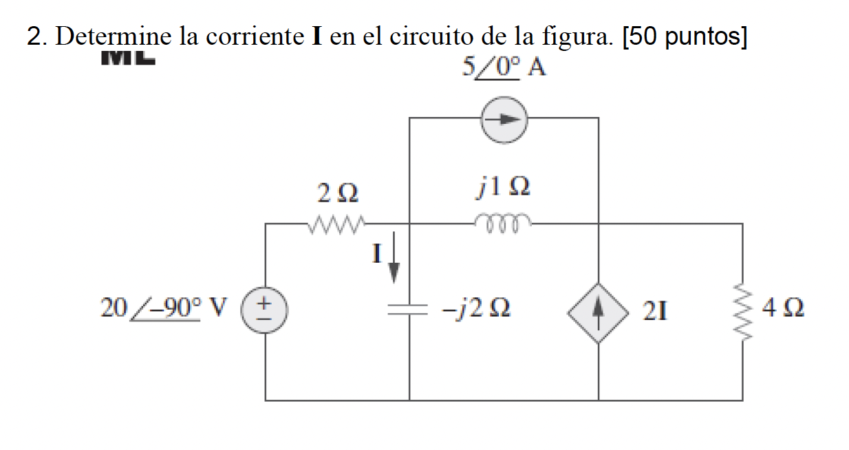 Solved 2. Determine la corriente I en el circuito de la | Chegg.com