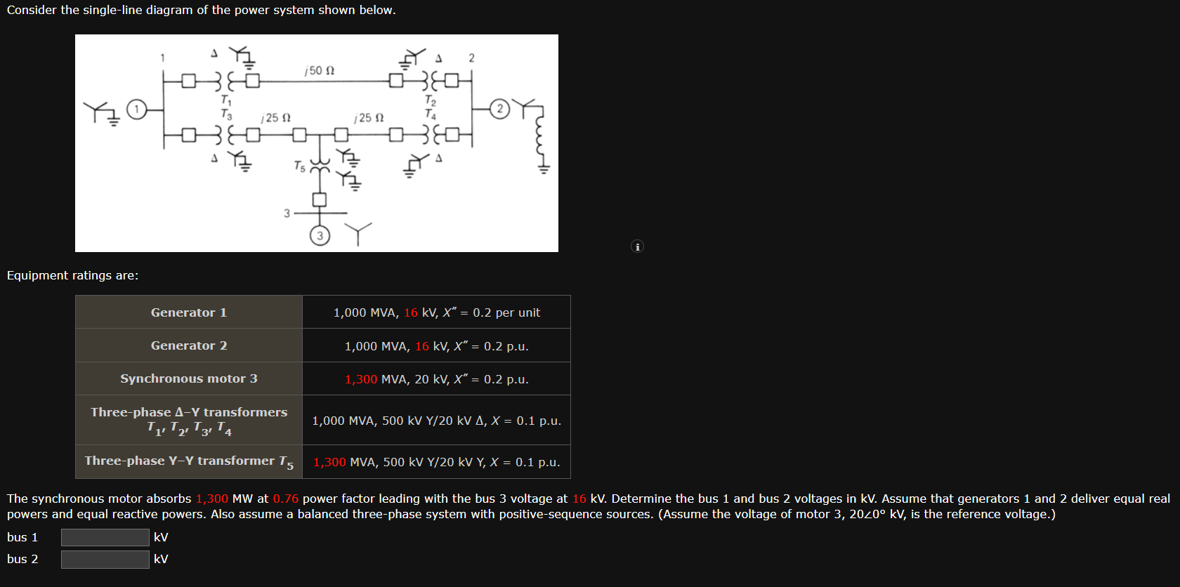 Solved Consider the single-line diagram of the power system | Chegg.com