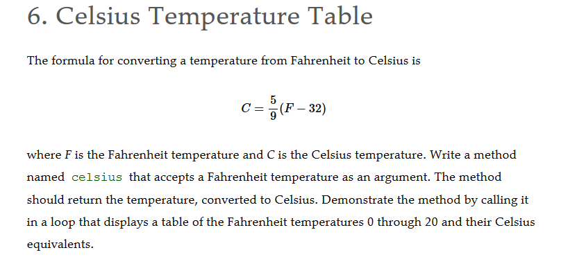 celsius calculation