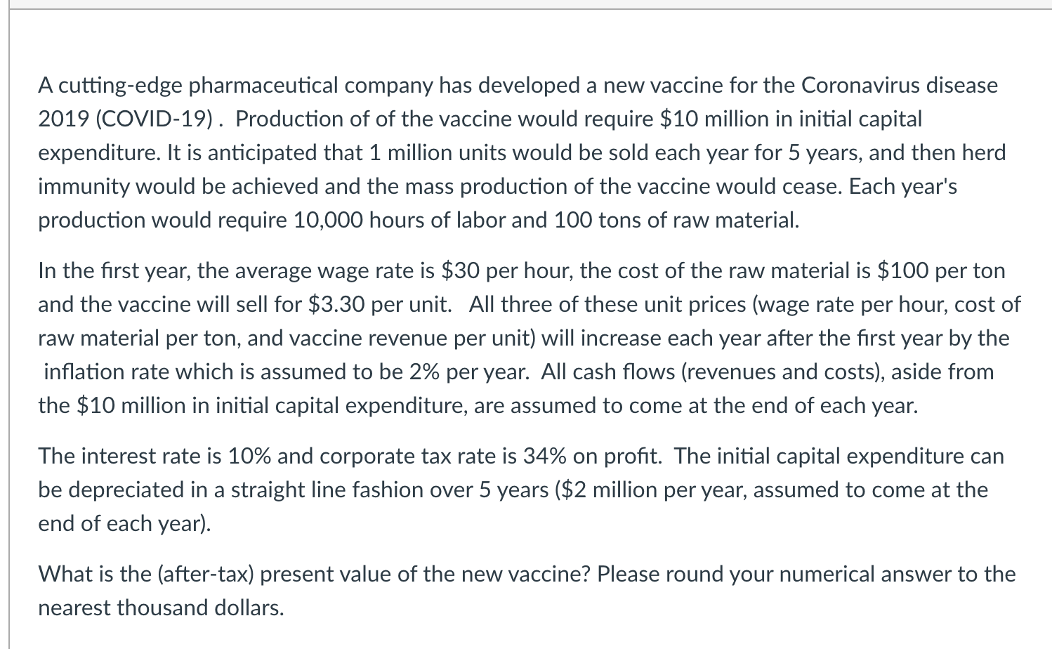 Solved A cuttingedge pharmaceutical company has developed a