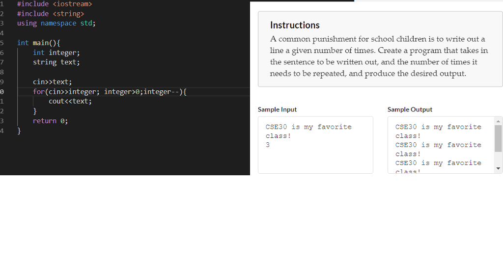 Solved #include #include 3 using namespace std; | Chegg.com
