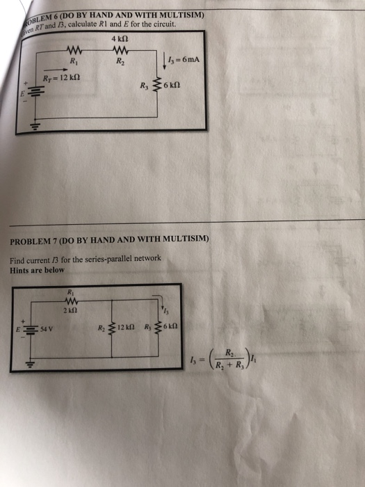 Solved RLEM 6 (DO BY HAND AND WITH MULTISIM) İLE 4 k2 RT 12 | Chegg.com
