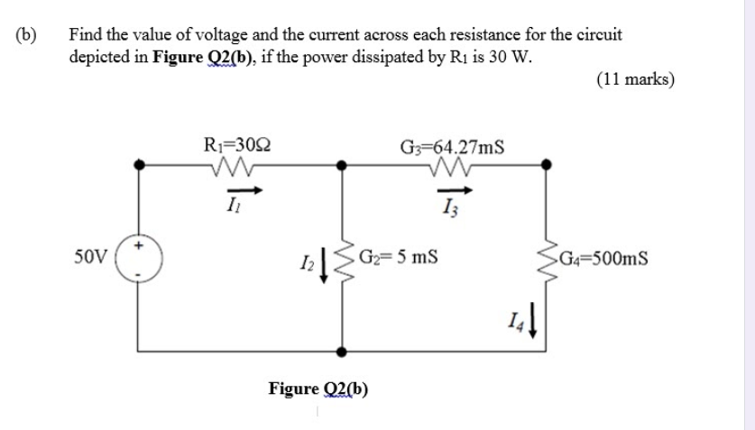 Solved (b) Find the value of voltage and the current across | Chegg.com