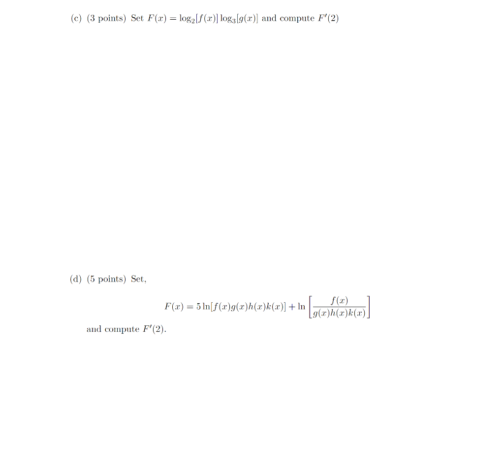 Solved 2. Suppose that we are given the following | Chegg.com