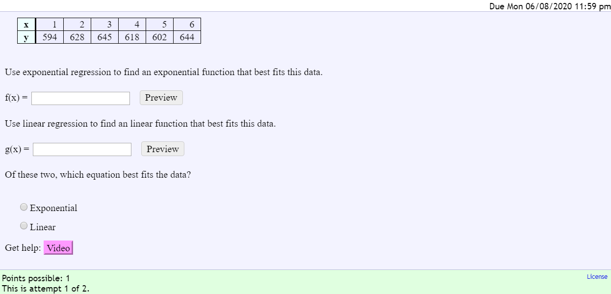 Solved Due Mon 06/08/2020 11:59 pm X 1 4 5 6 2 628 3 645 y | Chegg.com