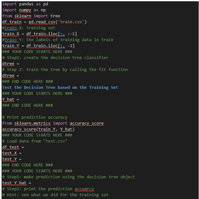 Fill in ALL parts that start 