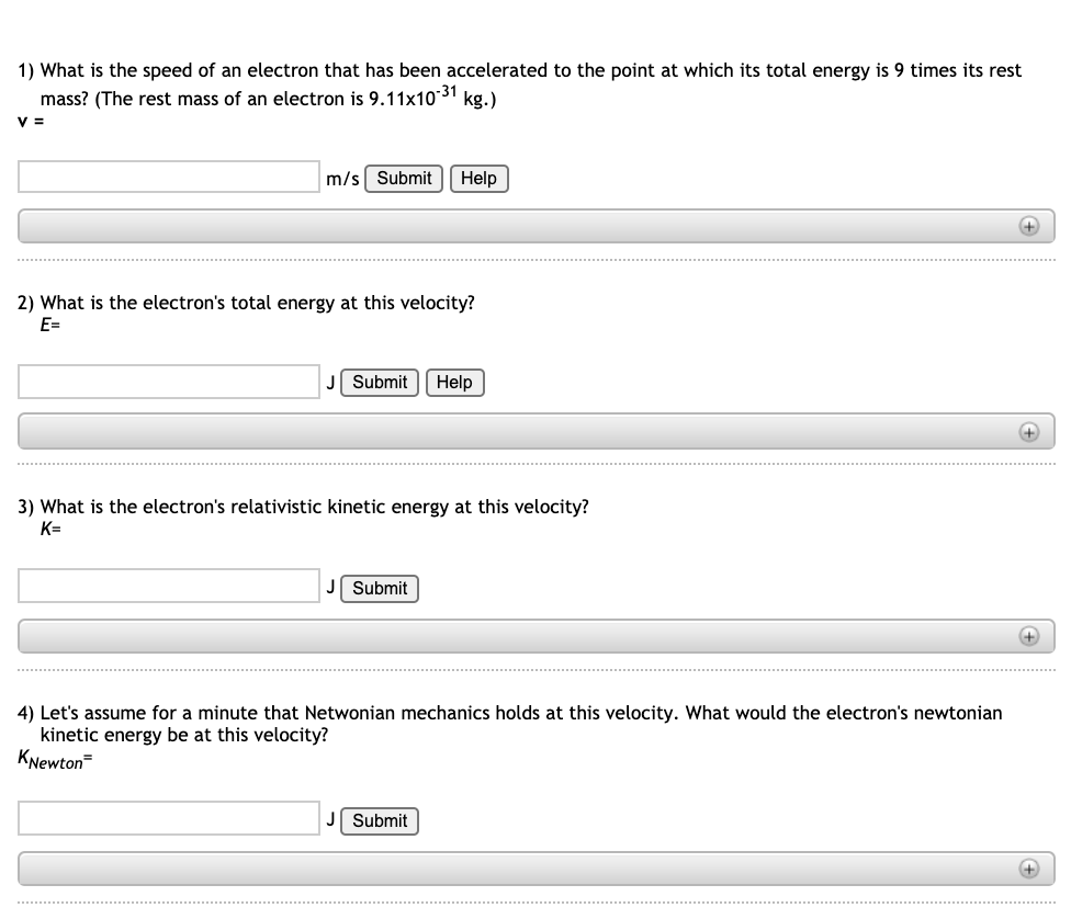 Solved 1) What is the speed of an electron that has been | Chegg.com