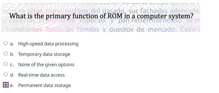 Solved What is the primary function of ROM in a computer | Chegg.com
