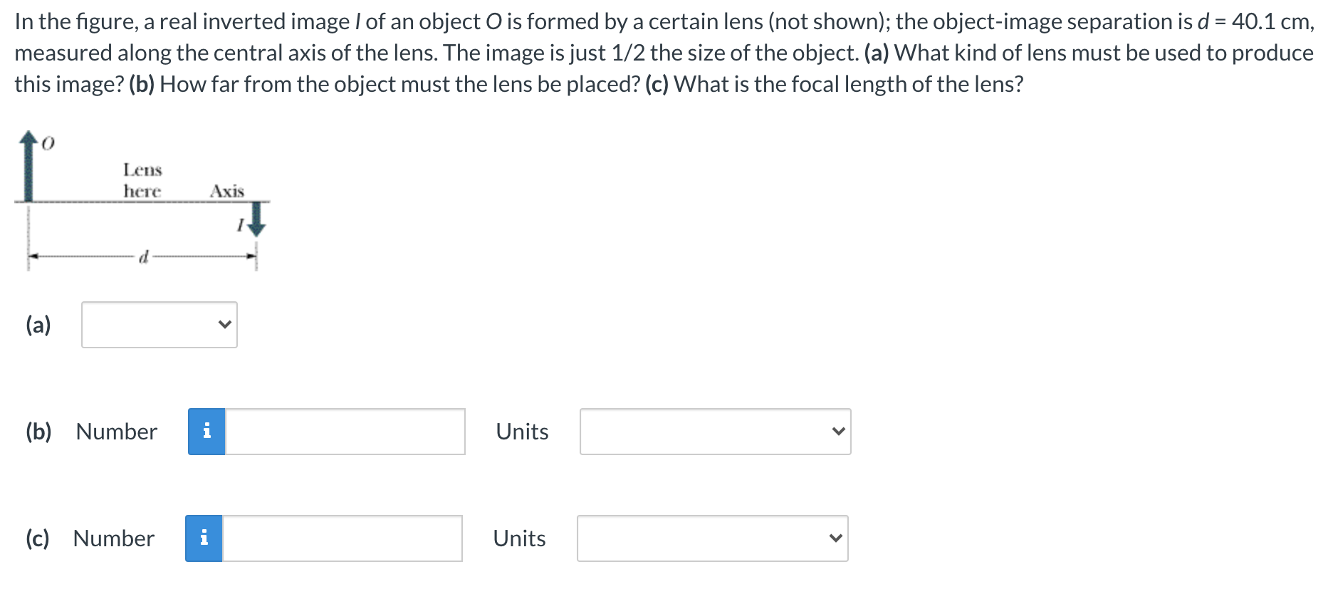 Solved In the figure, a real inverted image I of an object O | Chegg.com