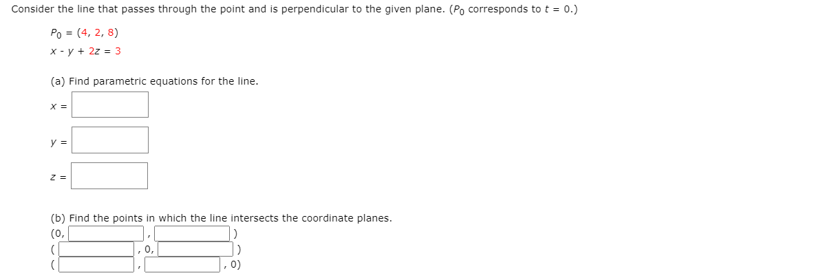 Solved Consider The Line That Passes Through The Point And