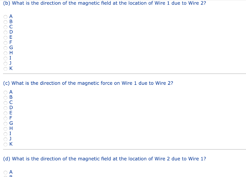 Solved Given the following current carrying wires in a | Chegg.com