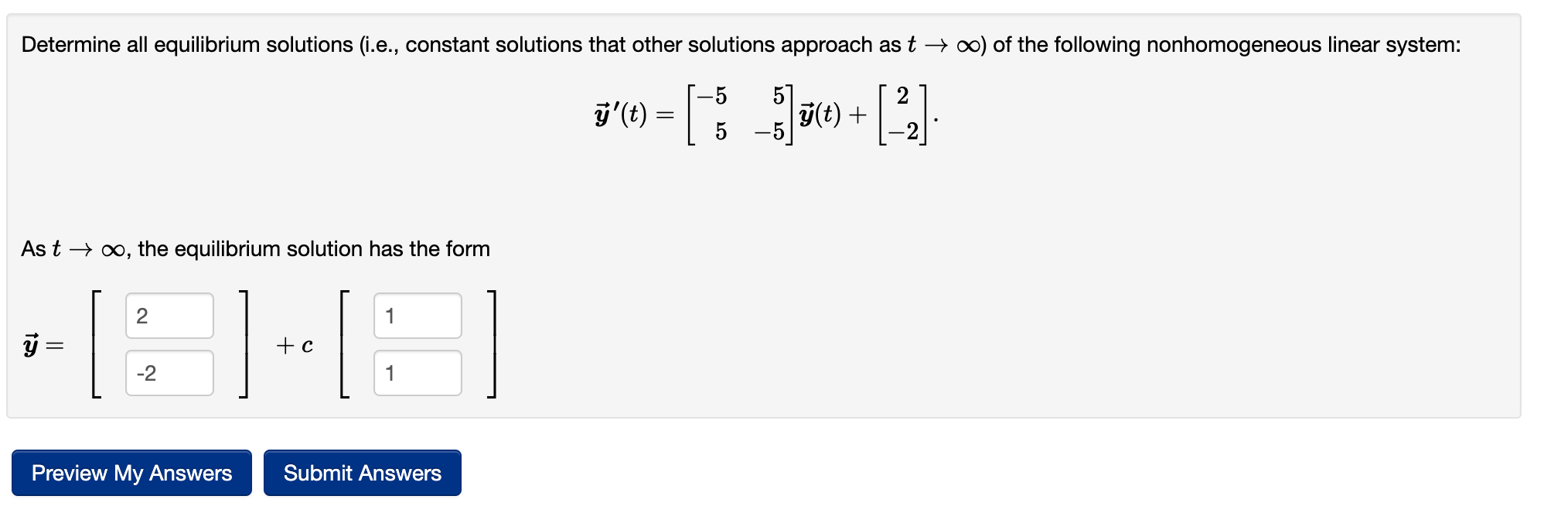 Determine all equilibrium solutions (i.e., constant | Chegg.com