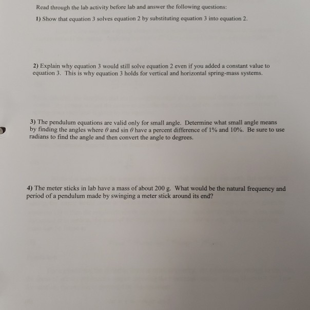 Solved Read through the lab activity before lab and answer | Chegg.com