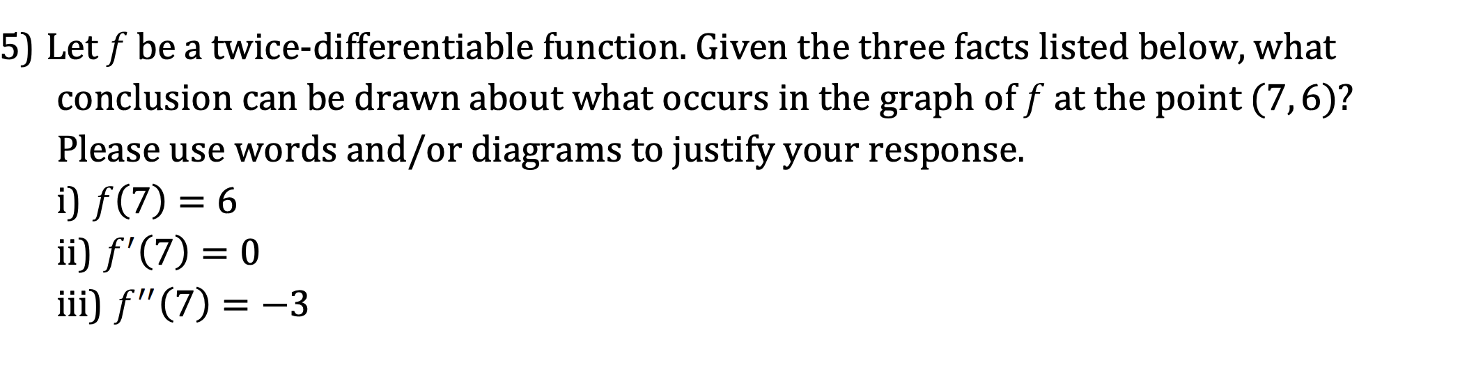 Solved 5) Let F Be A Twice-differentiable Function. Given | Chegg.com