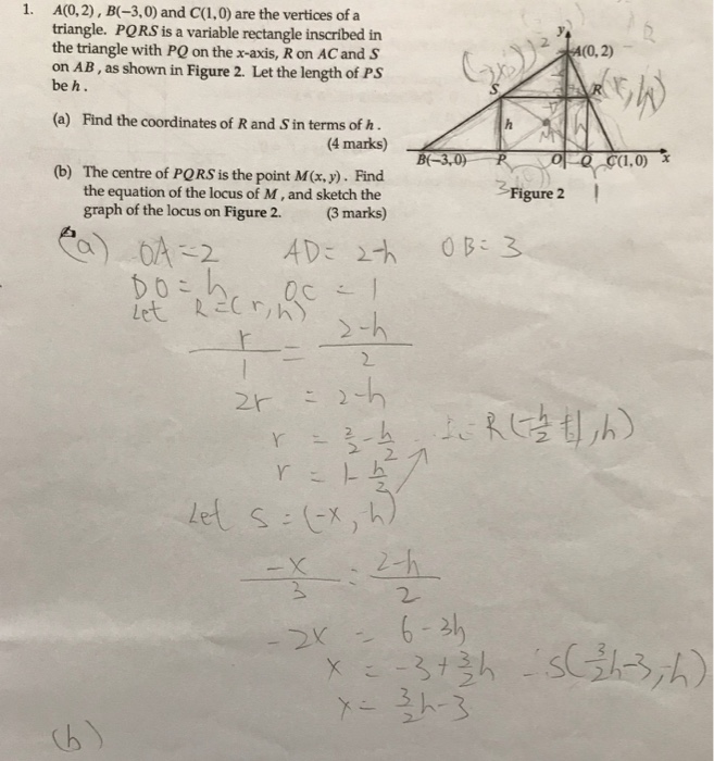 Solved A(0,2), B(-3,0) And C(1,0) Are The Vertices Of A | Chegg.com