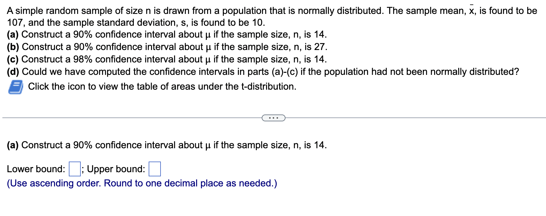 Solved A simple random sample of size n is drawn from a | Chegg.com