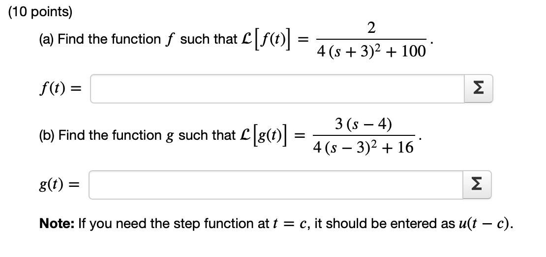 Solved (a) Find the function f such that | Chegg.com
