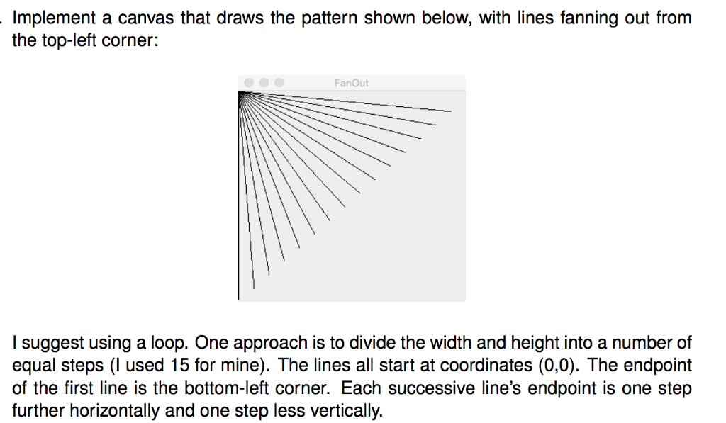 Solved Implement a canvas that draws the pattern shown | Chegg.com