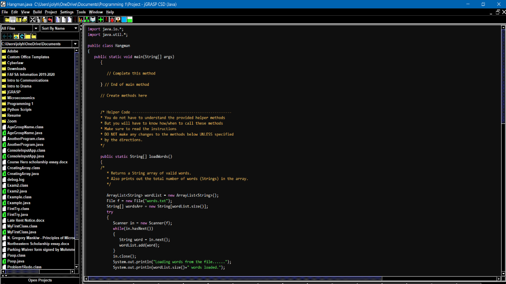 Solved Write a Java a program that does this. Hangman is a | Chegg.com