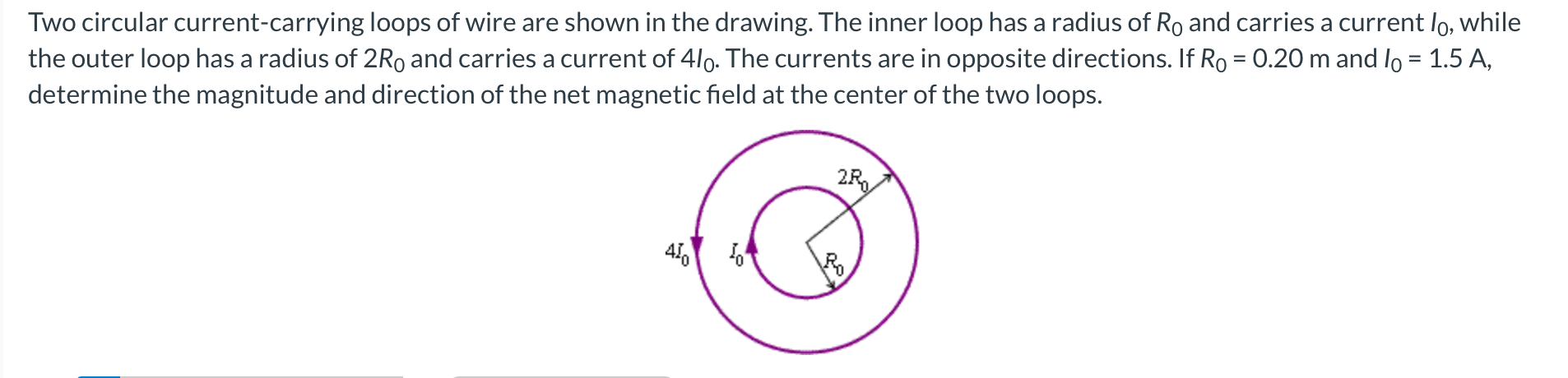 Solved Two Circular Current-carrying Loops Of Wire Are Shown | Chegg.com