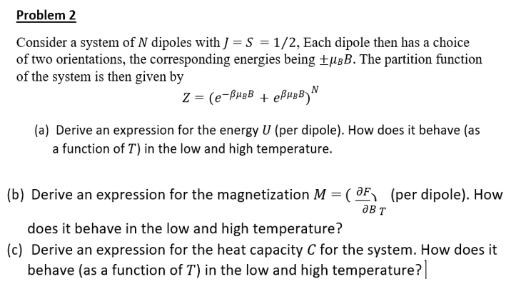 Solved Problem 2 Consider A System Of N Dipoles With Chegg Com