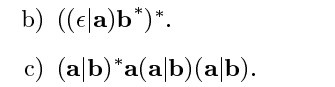 Solved B) ((ϵ∣a)b∗)∗ C) (a∣b)∗a(a∣b)(a∣b) | Chegg.com