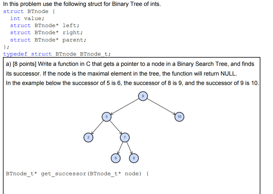 In this problem use the following struct for Binary | Chegg.com