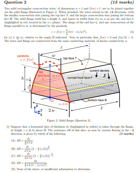 Solved Question 2 (15 marks) Two solid rectangular | Chegg.com