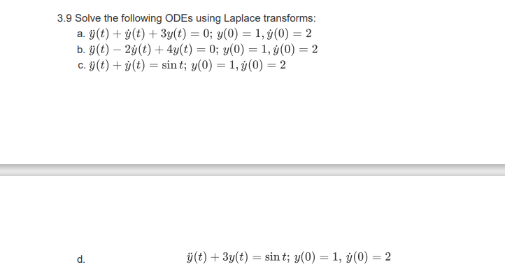Solved 1.3.1 ODE dy + an-1dtn-1 dth du b + bou(t) (1.3.1)