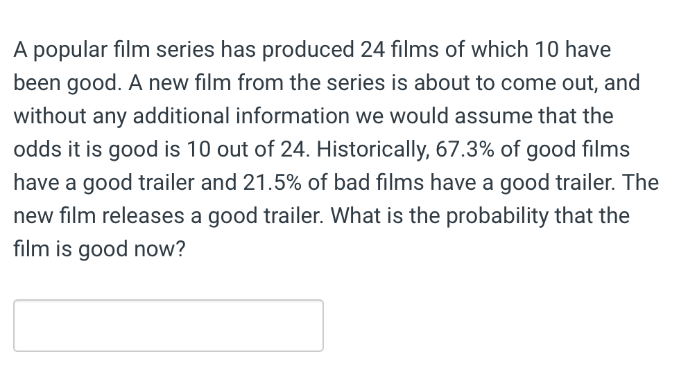 Solved A popular film series has produced 24 films of which | Chegg.com