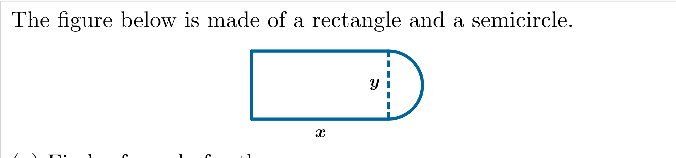 Solved The Figure Below Is Made Of A Rectangle And A | Chegg.com